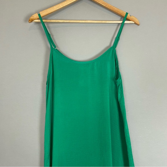 Sadie & Sage Maxi Slip Dress Green Relaxed Fit Summer Vacation Breezy Size Small - Picture 4 of 11